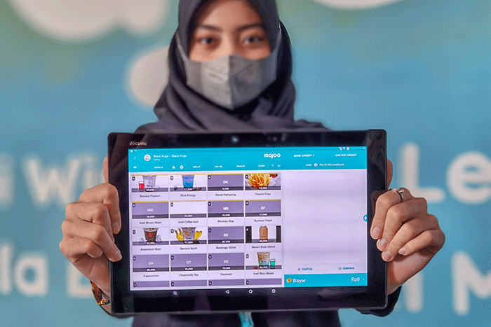 Aplikasi wirausaha majoo kelola bisnis jadi maju di Jakarta, Rabu (16/3/2022).