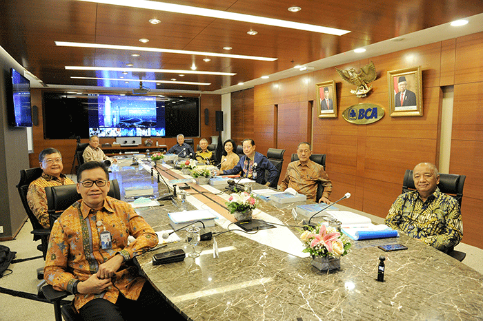Rapat Umum Pemegang Saham Tahunan (RUPST) BCA di Jakarta, Kamis (17/3/2022).