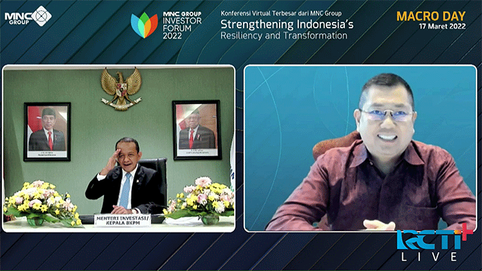 Executive Chairman MNC Group Hary Tanoesoedibjo memberikan sambutan dalam acara MNC Group Investor Forum 2022.