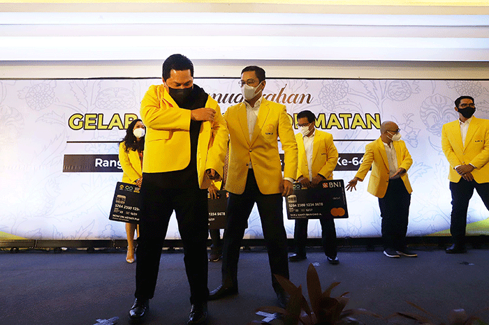 Penganugerahan Gelar Anggota Kehormatan ILUNI UI di Grand Sahid Jaya, Jakarta, Kamis (17/3/2022).
