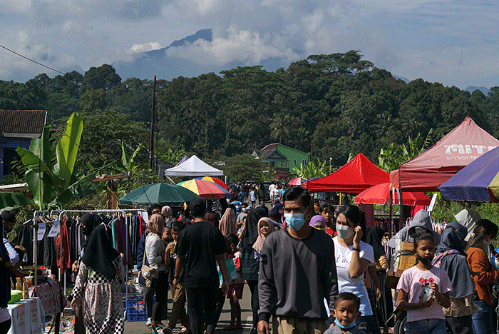 Kegiatan car free day (CFD) di Kelurahan Gunungpati, Kota Semarang, Jawa Tengah, kembali bergeliat, Minggu (20/3/2022).