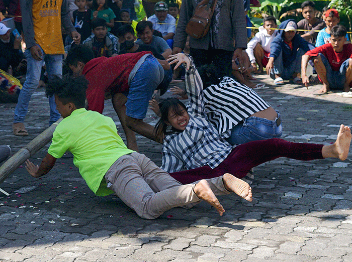 Kegiatan car free day (CFD) di Kelurahan Gunungpati, Kota Semarang, Jawa Tengah, kembali bergeliat, Minggu (20/3/2022).
