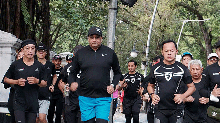 Indosat Ooredoo Hutchison menggelar kegiatan lari bersama di Bogor (20/3/2022).