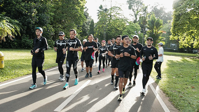 Indosat Ooredoo Hutchison menggelar kegiatan lari bersama di Bogor (20/3/2022).