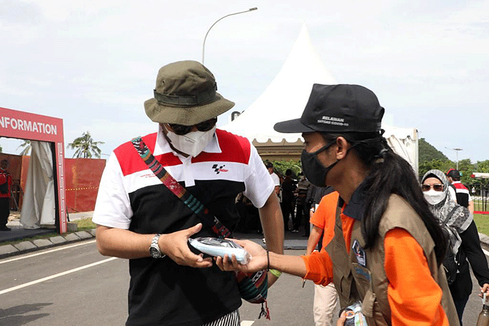 BNPB terus konsisten melakukan pemantauan serta upaya pencegahan penularan Covid-19 di wilayah Mandalika, Kabupaten Lombok Tengah.