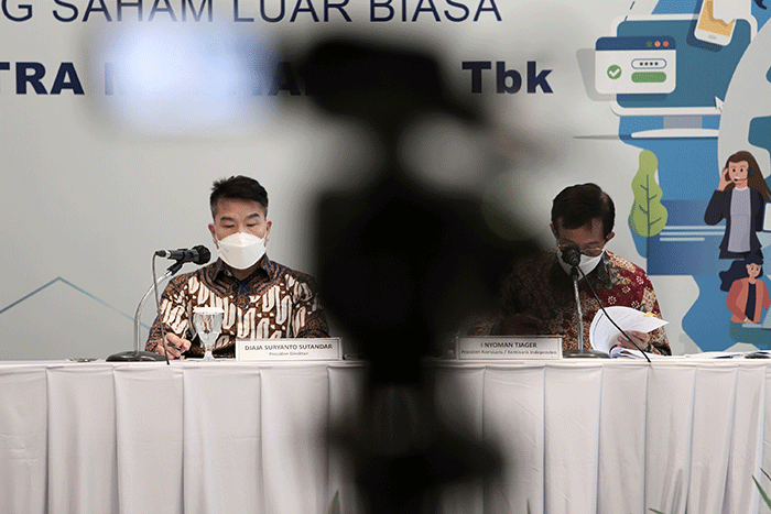 Wom Finance gelar RUPST dan RUPSLB Tahun Buku 2021 di Jakarta, Kamis (24/3/2022).