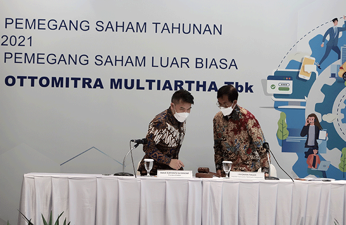 Wom Finance gelar RUPST dan RUPSLB Tahun Buku 2021 di Jakarta, Kamis (24/3/2022).