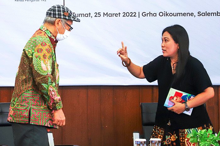 Seminar nasional kepeloporan dan keteladanan Sabam Sirait dalam pelayanan dibidang politik di Jakarta, Jumat (25/3/2022).