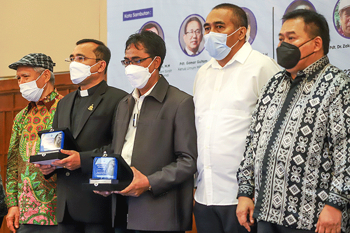 Seminar nasional kepeloporan dan keteladanan Sabam Sirait dalam pelayanan dibidang politik di Jakarta, Jumat (25/3/2022).