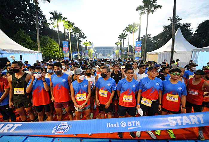 BTN Run & Ride 2022 di Plaza Barat Senayan, Jakarta, Minggu (27/3/2022).