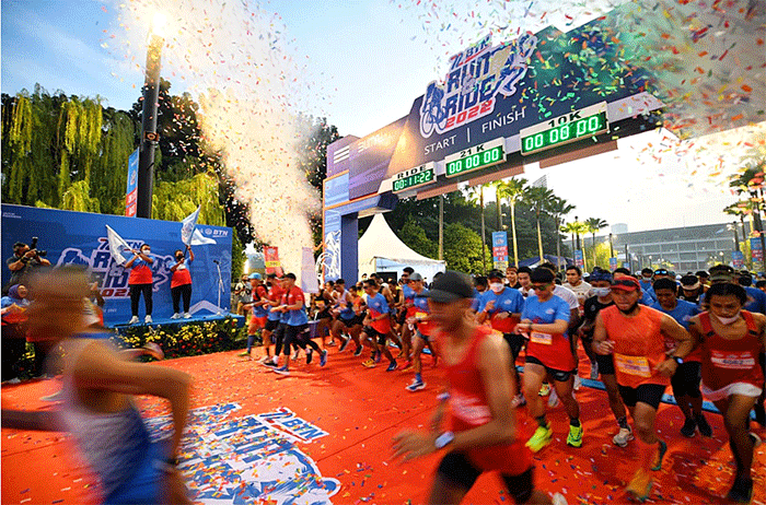 BTN Run & Ride 2022 di Plaza Barat Senayan, Jakarta, Minggu (27/3/2022).