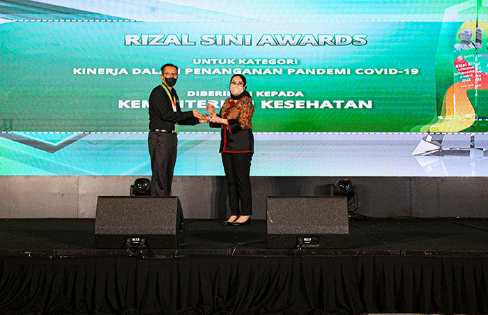 Komisaris Utama Bundamedik, dr. Ivan Rizal Sini memberikan sambutan saat perayaan hari jadi Bundamedik Healthcare System (BHMS) ke-49.