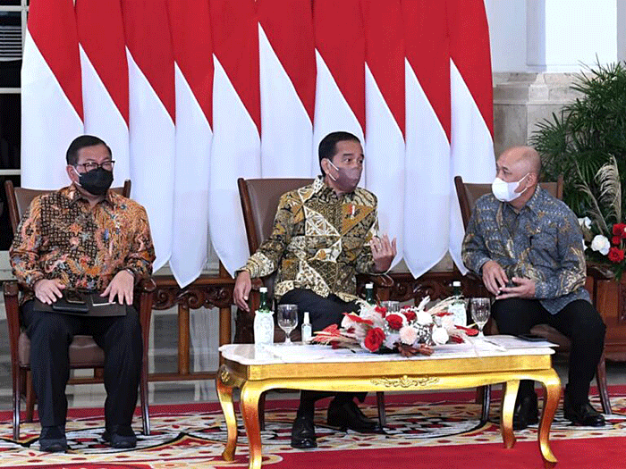 Presiden Joko Widodo membuka Rapat Koordinasi Nasional Transformasi Digital dan Pendataan Lengkap Koperasi dan Usaha Mikro Kecil Menengah Tahun 2022.