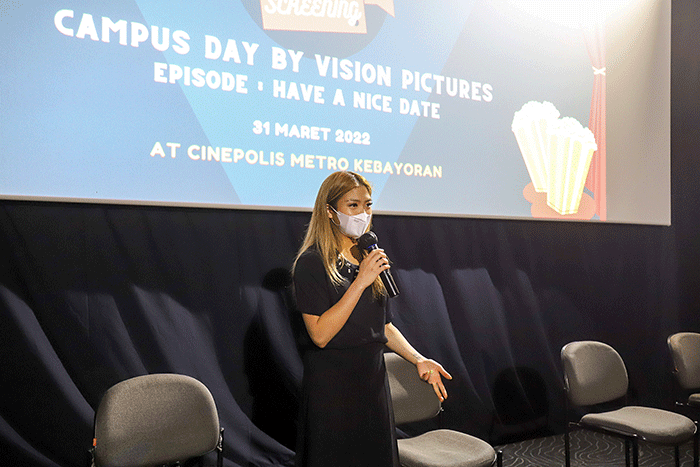 Campus Day - Vision Pictures Roadshow Promosi: Series Have a Nice Date, di Cinepolis, Jakarta Selatan, Kamis (31/3/2022).