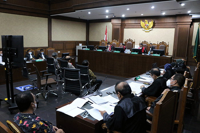 Wawan Ridwan menjalani sidang lanjutan di Pengadilan Tindak Pidana Korupsi, Jakarta, Selasa (5/4/2022).