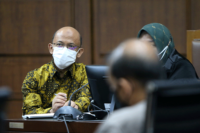 Wawan Ridwan menjalani sidang lanjutan di Pengadilan Tindak Pidana Korupsi, Jakarta, Selasa (5/4/2022).
