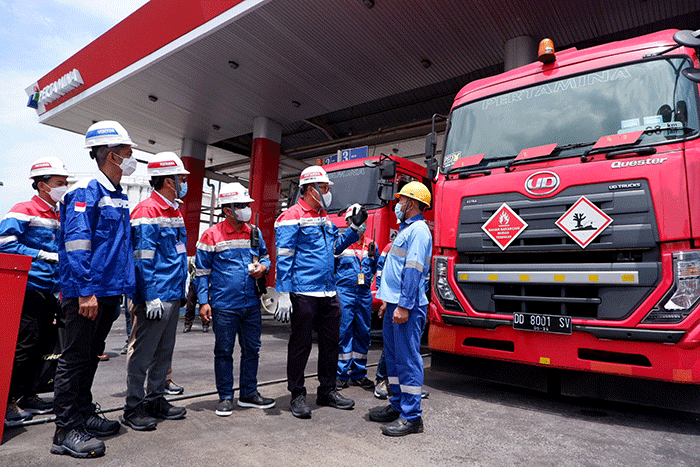Kesiapan stok BBM dan LPG aman saat Ramadhan dan Idul Fitri di TBBM dan Depot Pertamina Makassar, Kamis (7/4/2022).