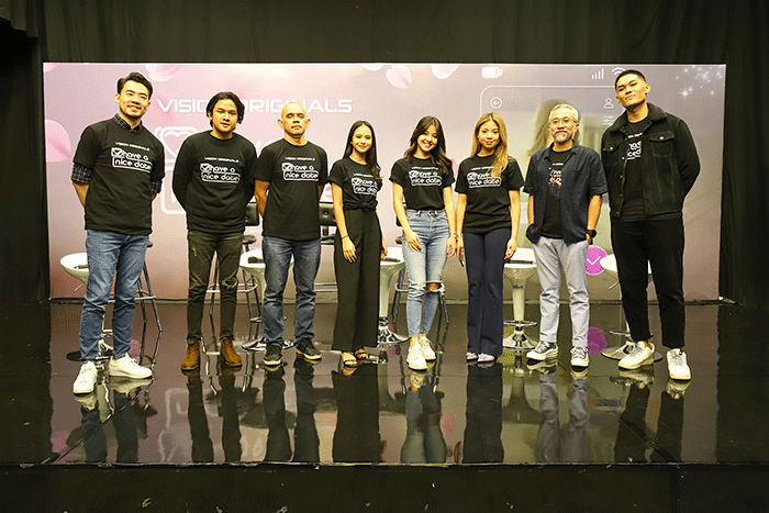 Konferensi pers Have a Nice Date di MNC Vision Tower, Kedoya, Jakarta Barat, Jumat (8/4/2022).