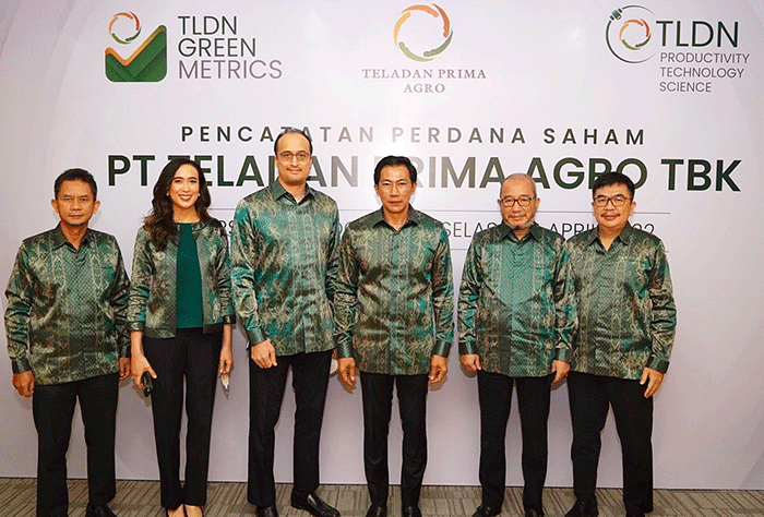 TLDN melantai perdana di Bursa Efek Indonesia di Jakarta, Selasa (12/4/2022).