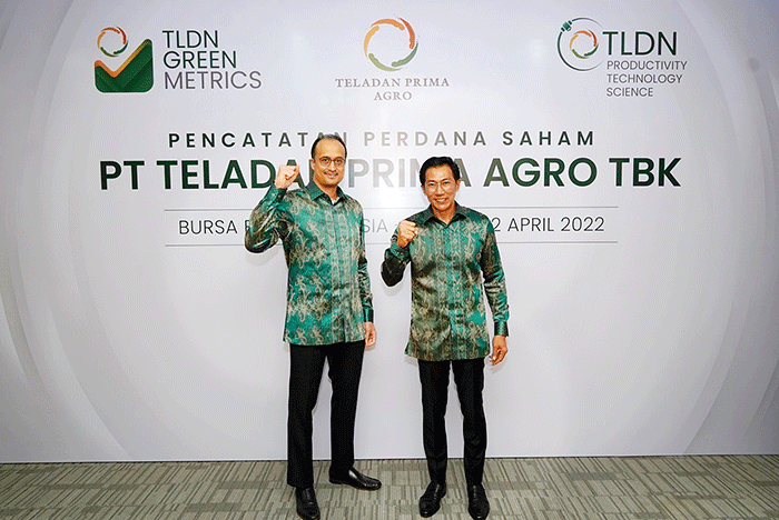 TLDN melantai perdana di Bursa Efek Indonesia di Jakarta, Selasa (12/4/2022).