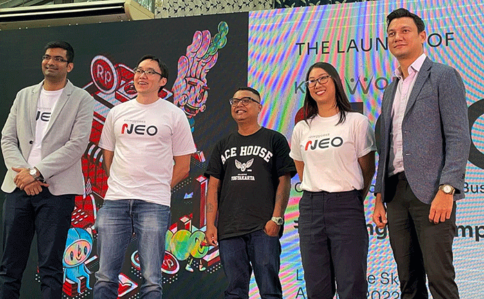 Peluncuran KoinWorks NEO di Lucy in the Sky, SCBD, Jakarta, Selasa (12/4/2022).