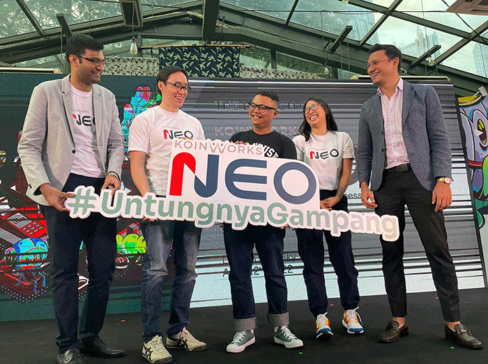 Peluncuran KoinWorks NEO di Lucy in the Sky, SCBD, Jakarta, Selasa (12/4/2022).