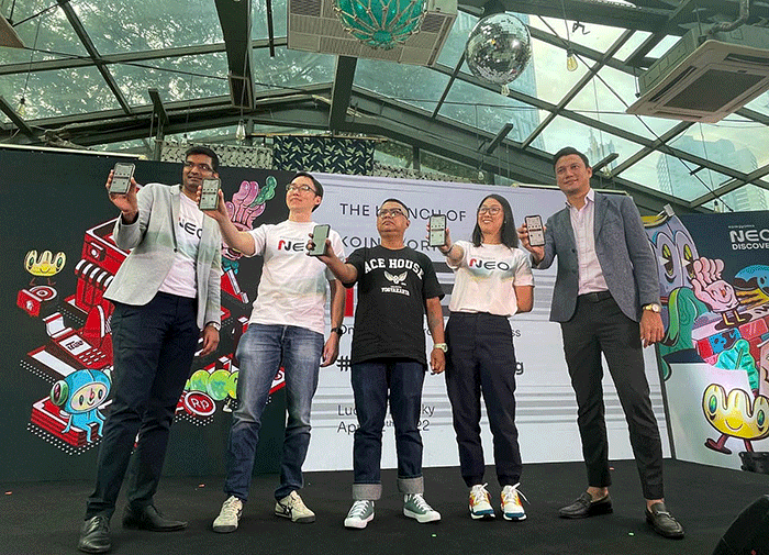 Peluncuran KoinWorks NEO di Lucy in the Sky, SCBD, Jakarta, Selasa (12/4/2022).