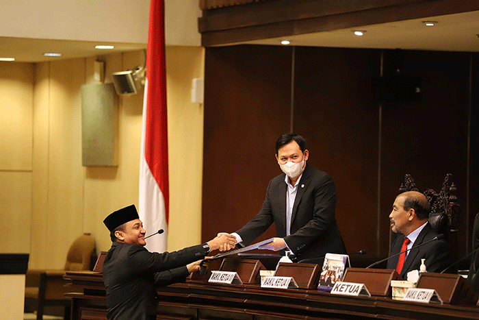 Rapat paripurna DPD di Kompleks Parlemen, Senayan, Jakarta, Kamis (14/4/2022).