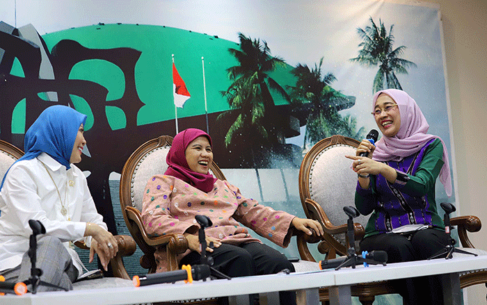 Diskusi Dialektika, Demokrasi di Media Center, Gedung Nusantara III, Kompleks Parlemen MPR/DPR-DPD, Senayan, Jakarta, Kamis (14/4/2022).