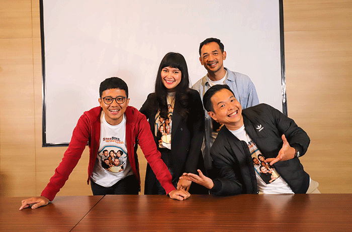 Kunjungan film 'Gara-Gara Warisan' di Gedung Sindo, MNC Center, Kebon Sirih, Jakarta Pusat, Kamis (14/4/2022).