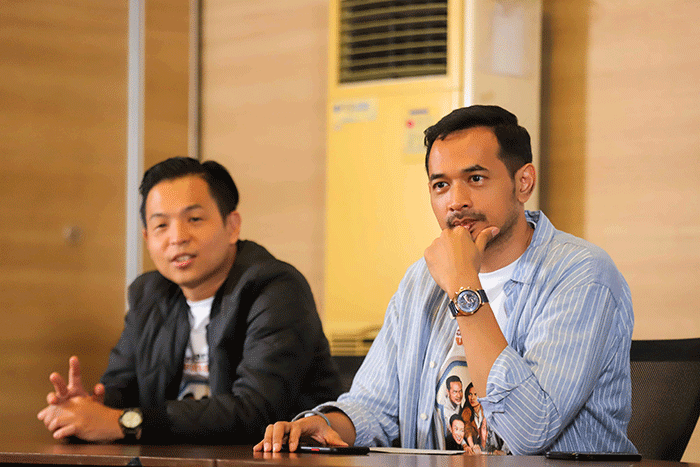 Kunjungan film 'Gara-Gara Warisan' di Gedung Sindo, MNC Center, Kebon Sirih, Jakarta Pusat, Kamis (14/4/2022).