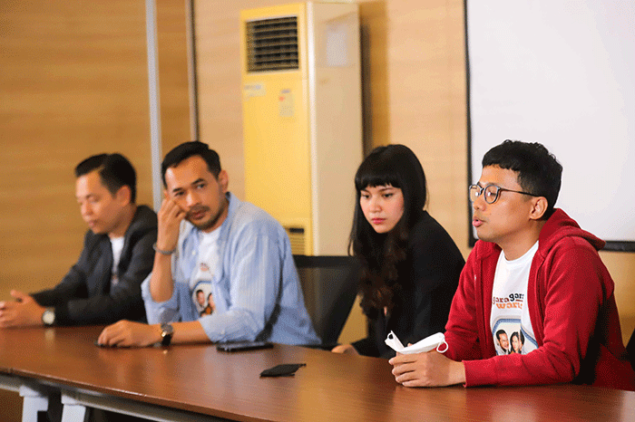 Kunjungan film 'Gara-Gara Warisan' di Gedung Sindo, MNC Center, Kebon Sirih, Jakarta Pusat, Kamis (14/4/2022).