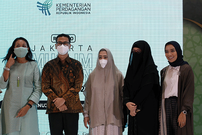 Talkshow road to Jakarta Muslim Fashion Week 2023 di Jakarta, Sabtu (16/4/2022).