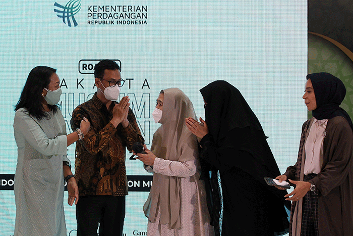Talkshow road to Jakarta Muslim Fashion Week 2023 di Jakarta, Sabtu (16/4/2022).
