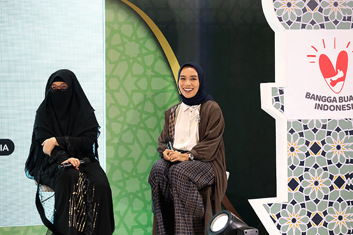 Talkshow road to Jakarta Muslim Fashion Week 2023 di Jakarta, Sabtu (16/4/2022).