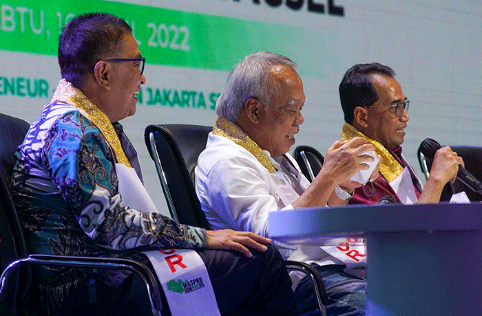 Tokoh Sumbagsel yang juga Menteri Badan Usaha Milik Negara Erick Thohir menghadiri seminar Masyarakat Profesional Sumatera Bagian Selatan (Maspro) Jilid II.