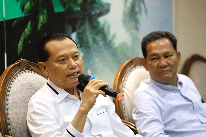 Diskusi Dialektika Demokrasi di Media Center, Nusantara III, Kompleks Parlemen MPR/DPR-DPD, Senayan, Jakarta, Kamis (21/4/2022).