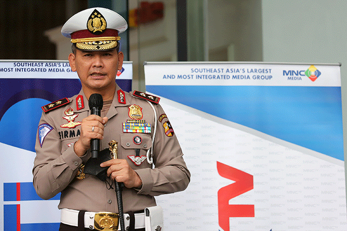 Pelepasan tim liputan MNC Media arus mudik dan arus balik Lebaran 2022 di iNews Tower, Jakarta, Kamis (21/4/2022).