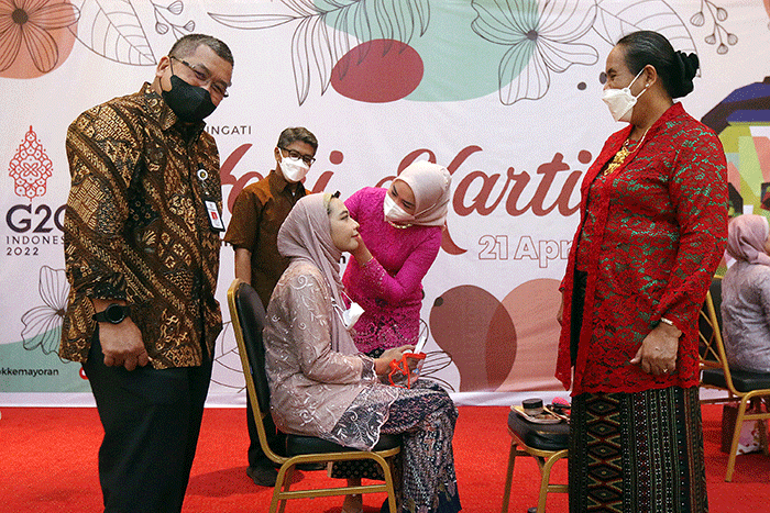 Peringatan hari Kartini di Jakarta, Kamis (21/4/2022).
