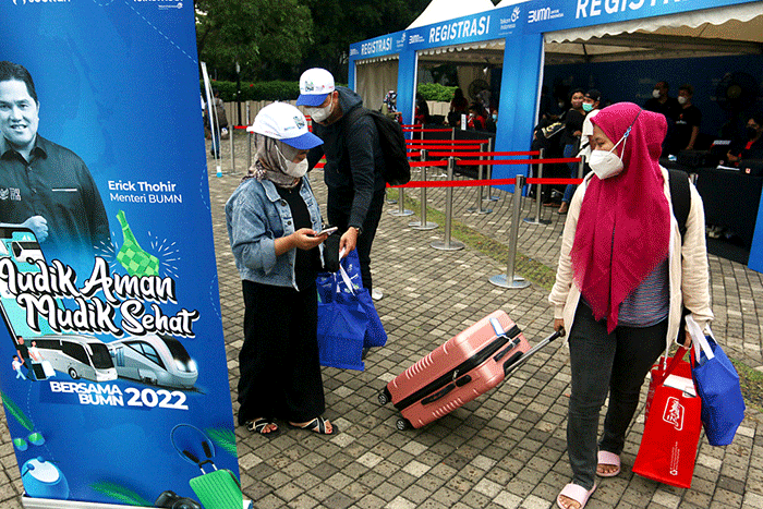 Program Mudik Sehat Bersama BUMN 2022 di Jakarta, Rabu (27/4/2022).