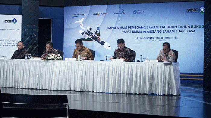 Rapat Umum Pemegang Saham Tahunan Tahun Buku 2021 & Rapat Umum Pemegang Saham Luar Biasa PT MNC Energy Investments Tbk Rabu (18/5/2022).