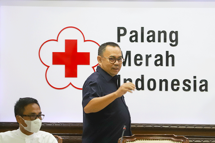Penandatanganan kerja sama di Gedung Markas PMI Pusat, Jakarta, Kamis (19/5/2022).