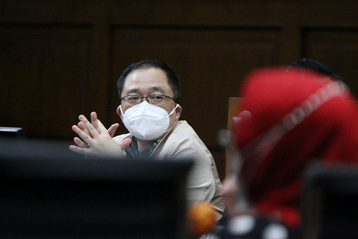 Teddy Tjokrosapoetro menjalani sidang lanjutan di Pengadilan Tipikor, Jakarta, Rabu (25/5/2022).