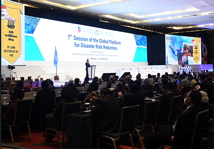 Presiden Joko Widodo secara resmi membuka The 7th Global Platform for Disaster Risk Reduction (GPDRR) 2022 yang digelar di Bali.