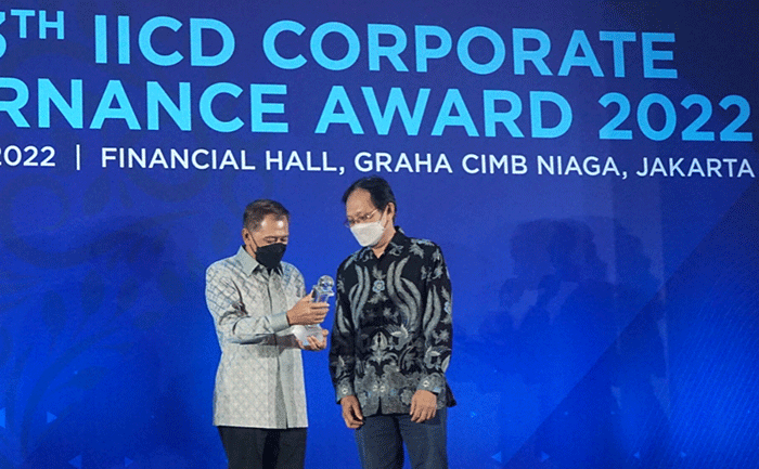 Ajang The 13th Corporate Governance Award 2022 di Graha CIMB Niaga, Jakarta, Jumat (27/5/2022).