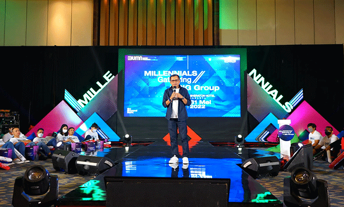 Direktur Utama SIG, Donny Arsal saat acara Millennials Gathering SIG Group 2022.