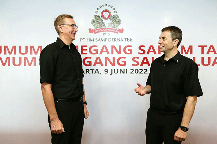 Rapat Umum Pemegang Saham Tahunan PT HM Sampoerna Tbk. (Sampoerna) di Jakarta, Kamis (9/6/2022).