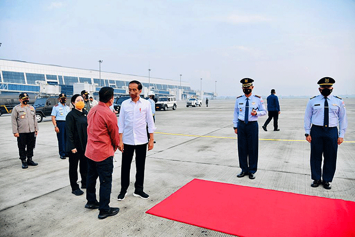 Presiden Joko Widodo melakukan kunjungan kerja ke Provinsi Kalimantan Timur, Rabu (22/6/2022).