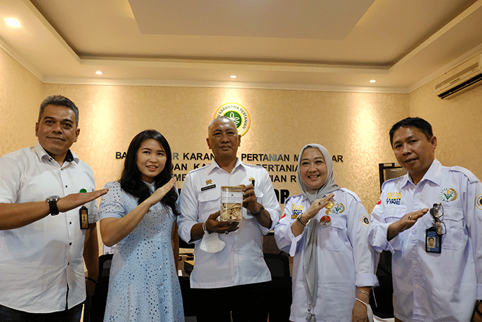Balai Besar Karantina Pertanian (BBKP) Kementerian Pertanian Sulsel mengumumkan ekspor umbi porang ke China kembali dibuka, Makassar, Rabu (22/6/2022).