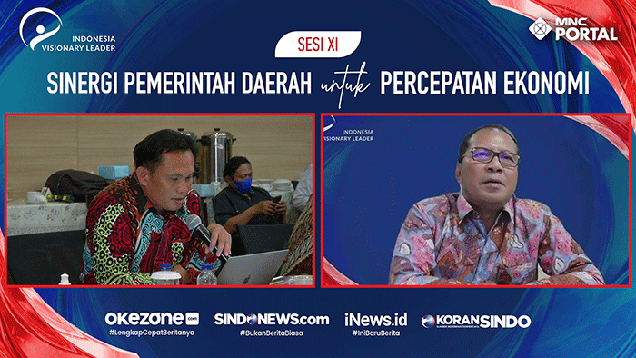 Wali Kota Makassar, Mohammad Ramdhan Pomanto memberikan pemaparan materi melalui virtual saat penjurian Indonesia Visionary Leader (IVL) sesi XI.